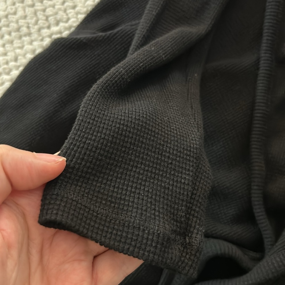 Michael Stars One Size Open Thermal Hooded Cardigan - Picture 3 of 9